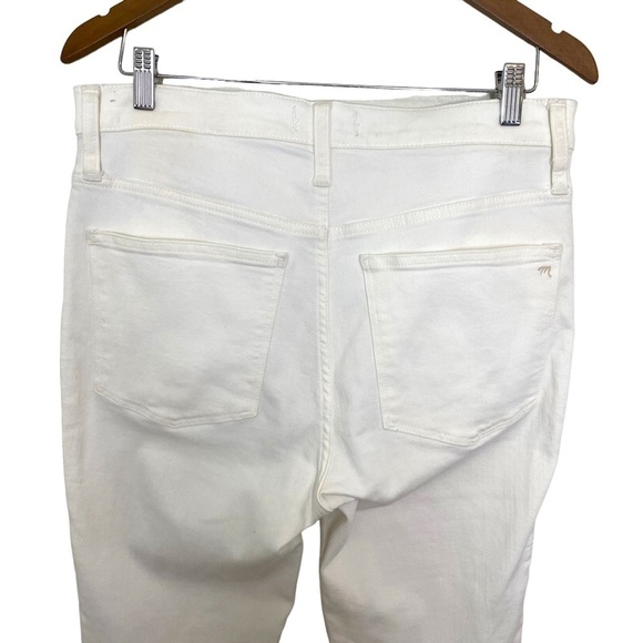 MADEWELL 9" Mid-Rise Skinny in Pure White Distressed Jeans - Picture 9 of 14